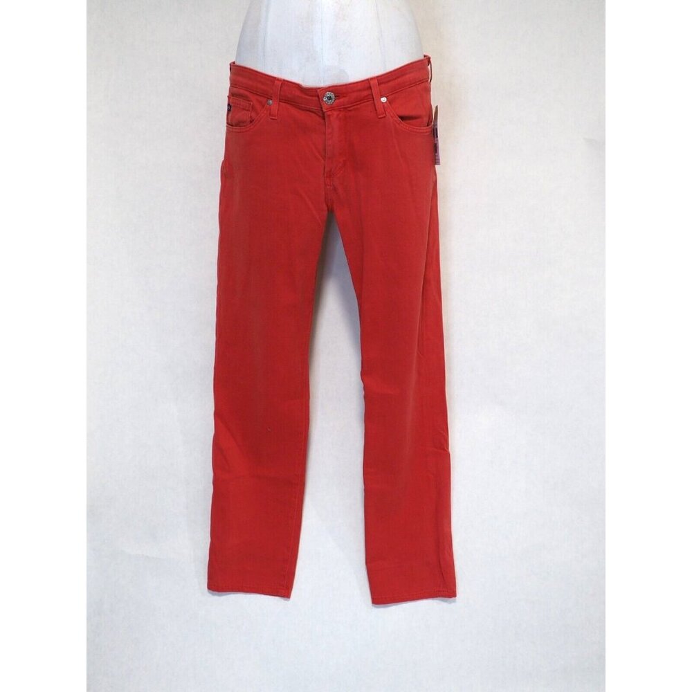 Adriano Goldschmied Red Denim "The Stilt" Skinny Cigarette Leg Jeans, Size 28